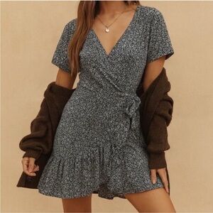 Michael Kors Blue Floral Mini Dress